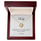 To My Wife - Love Knot Necklace with Happy Birthday Message Card