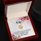 To My Wife, Love Knot Necklace with Limited Edition Heartfelt Message Card, Romantic Jewelry Gift