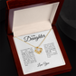 To my Daughter: Love Knot Necklace with Heartfelt Message Card, Meaningful Jewelry Gift