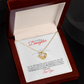 To my Daughter, Love Knot Necklace with Heartfelt Message Card, Meaningful Jewelry Gift