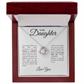 To my Daughter: Love Knot Necklace with Heartfelt Message Card, Meaningful Jewelry Gift