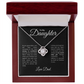 To my Daughter: Love Knot Necklace with Heartfelt Message Card, Meaningful Jewelry Gift