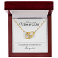 To My Mom & Dad: Interlocking Heart Necklace with Birthday Message Card, Meaningful Jewelry Gift