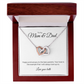 To My Mom & Dad: Interlocking Heart Necklace with Birthday Message Card, Meaningful Jewelry Gift
