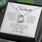 To My Soulmate: Forever Love Necklace with Birthday Message Card, Meaningful Jewelry Gift