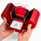 Love Knot Necklace with Red Heart Rose Box and Heartfelt Message Card, Meaningful Jewelry Gift
