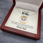 To My Wife, Crown Pendant Necklace with Heartfelt Message Card, Romantic Jewelry Gift