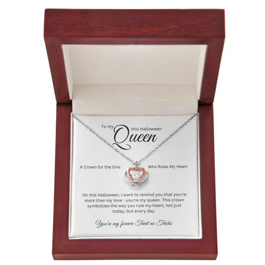 Crown pendant Necklace with Halloween