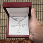 To My Husband: Personalized Cross with Cuban Link Chain & Birthday Message Card, Meaningful Jewelry Gift