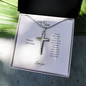 To My Son: Personalized Cross Necklace with Birthday Message Card, Meaningful Jewelry Gift