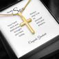 To My Son: Personalized Cross Necklace and Snake Chain with Graduate Message Card, Meaningful Jewelry Gift